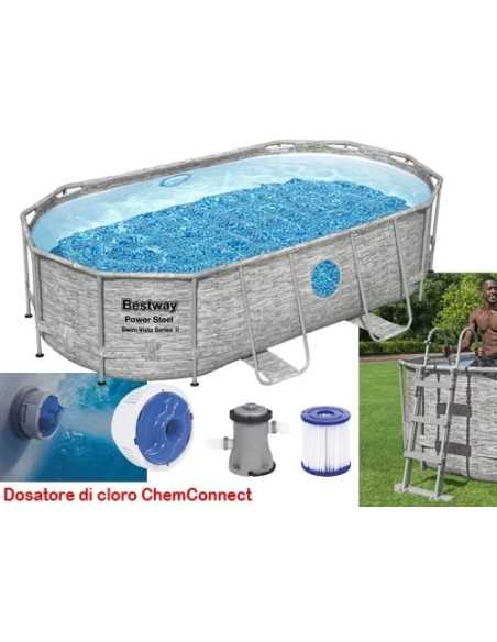 PISCINE OVALI CON OBLÒ 56714 - BESTWAY | Utensili Store