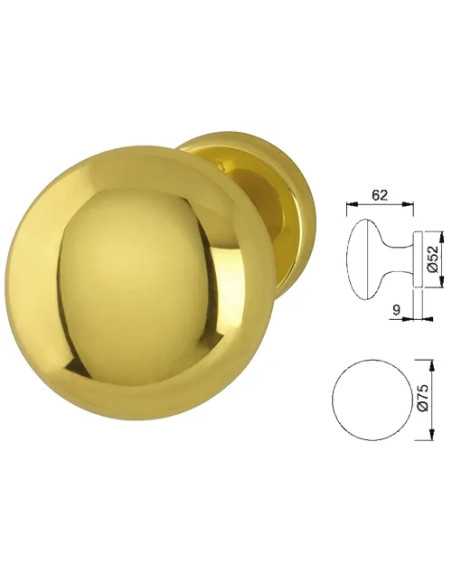 POMOLI HOPPE FAMOS PORTONCINO OTTONE - Senza Marca | Utensili Store
