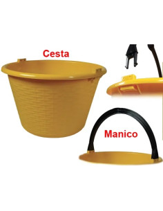 CESTE TONDE PESANTI S/MAN. LT.15  - Senza Marca
