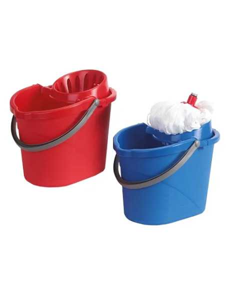 SECCHIO LAVAPAVIMENTI C/STRIZZATOIO+MOP - Senza Marca | Utensili Store