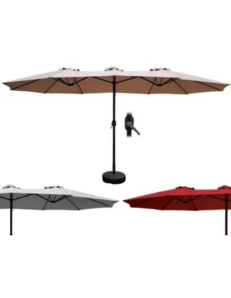 OMBRELLONI ALU TWIN GRIGIO - Senza Marca | Utensili Store