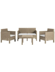 SET RATTAN PENELOPE CAPPUCCINO  - Senza Marca