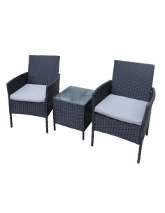 SET RATTAN RADICAL ANTRACITE  - Senza Marca