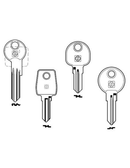 CHIAVI ACCIAIO CASA 5 SPINE HF 74 R - Senza Marca | Utensili Store