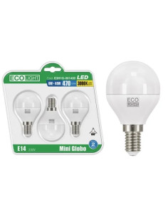 LAMPADINE ECOLIGHT LED E14M/GL8W - Senza Marca