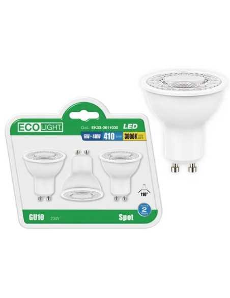 LAMPADINE ECOLIGHT LED GU10 SP6W - Senza Marca | Utensili Store