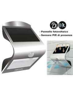 FARETTI SOLARI ARCADIA 1,5W SILVER  - Senza Marca