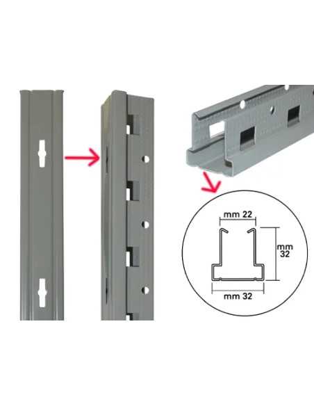MONTANTI LB1 RAL 7038 A.G778/12 - Senza Marca | Utensili Store
