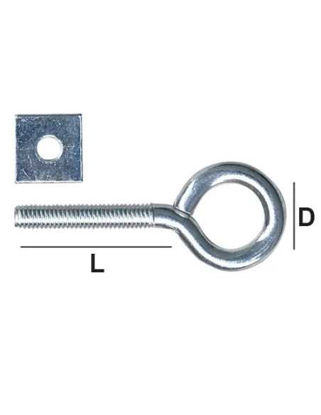 OCCHIOLI A VITE A METALLO ART.182 - Senza Marca | Utensili Store
