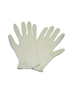 GUANTI COTONE ORLATO BIANCO - Senza Marca