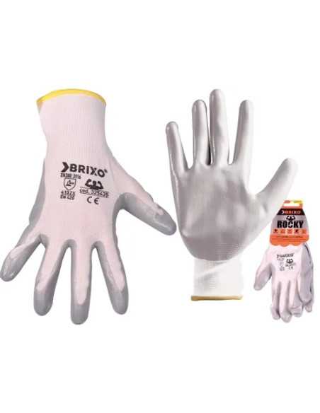 GUANTI BRIXO ROCKY POLIESTERE/NITRILE - Senza Marca | Utensili Store