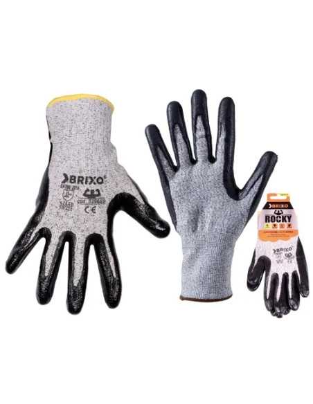 GUANTI BRIXO ROCKY COTONE/NITRILE XL - Senza Marca | Utensili Store