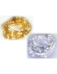 FILI RAME 500 MICRO LED X ESTERNO BIANCO/CALDO  - Senza Marca