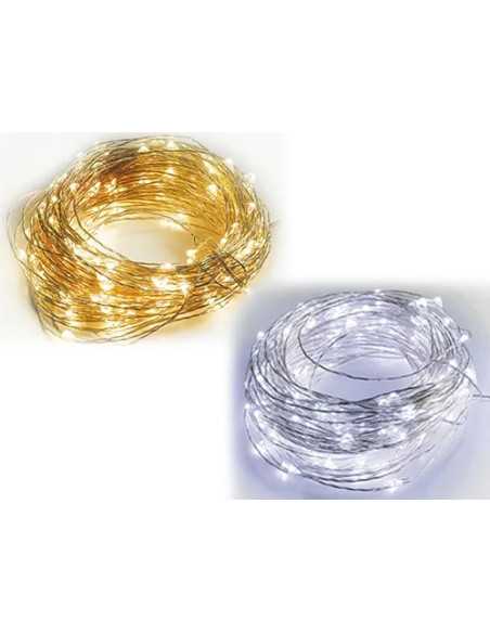 FILI RAME 500 MICRO LED X ESTERNO BIANCO/CALDO - Senza Marca | Utensili Store