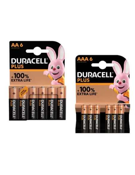 PILE DURACELL PLUS 100 BL.6 PZ. - Senza Marca | Utensili Store