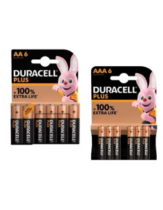 PILE DURACELL PLUS 100 BL.6 PZ. MN2400 - Senza Marca