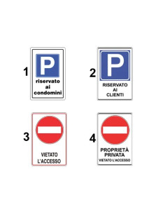 CARTELLI PARCHEGGIO RISERV.CONDOM. - Senza Marca