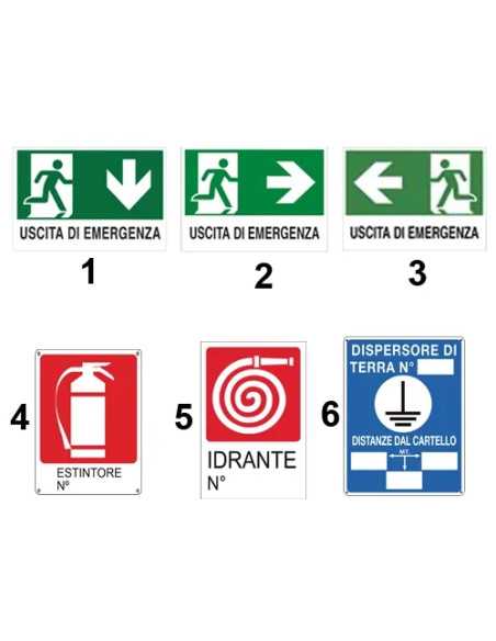 CARTELLI USCITA DI EMERGENZA - Senza Marca | Utensili Store