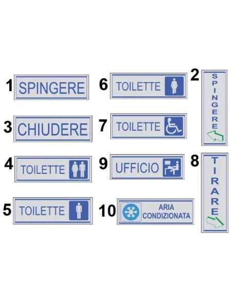 ETICHETTE TOILETTE UOMINI - Senza Marca | Utensili Store