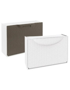 SCARPIERE RATTAN HARMONY BOX BIANCHE - Senza Marca