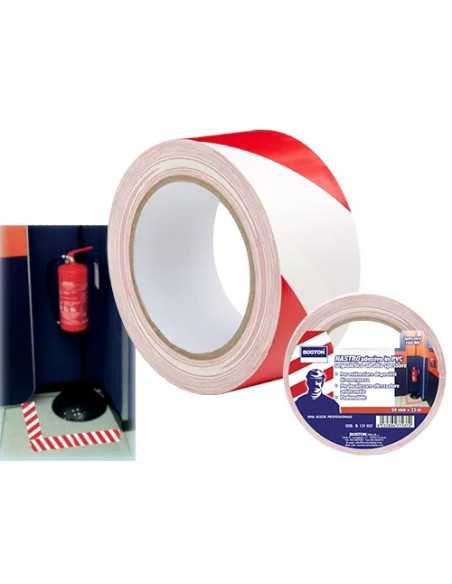 NASTRO SEGNALETICO ADESIVO BIANCO/ROSSO - Senza Marca | Utensili Store