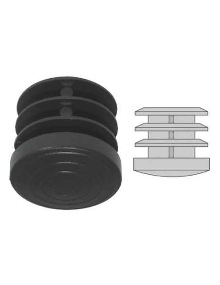 PUNTALI ALETTATI TONDI NERI D.60 - Senza Marca | Utensili Store