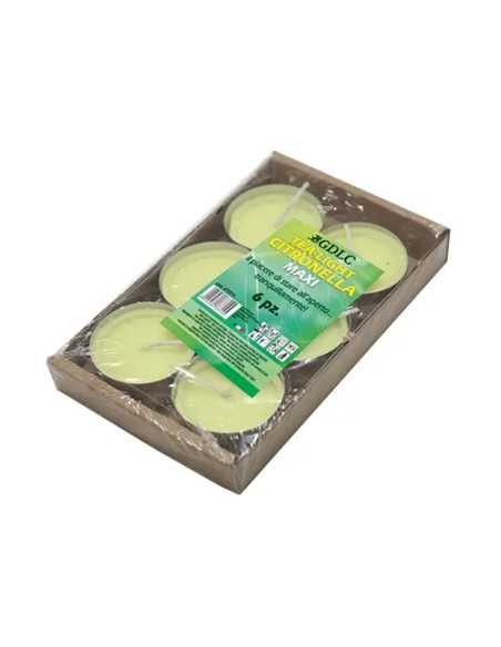 CANDELE CITRONELLA TEALIGHT MAXI CF.6 PZ - Senza Marca | Utensili Store