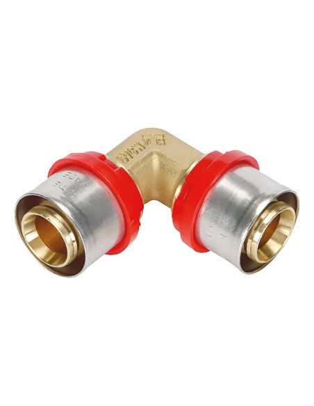 RACCORDO A PRESSARE CURVO DOPPIO - TIEMME | Utensili Store