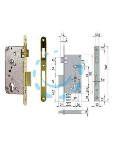 CISA Serratura da infilare per legno ART. 5C611 E 35