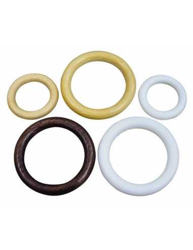 ANELLO SCORRITENDA LEGNO NOCE - Senza Marca | Utensili Store