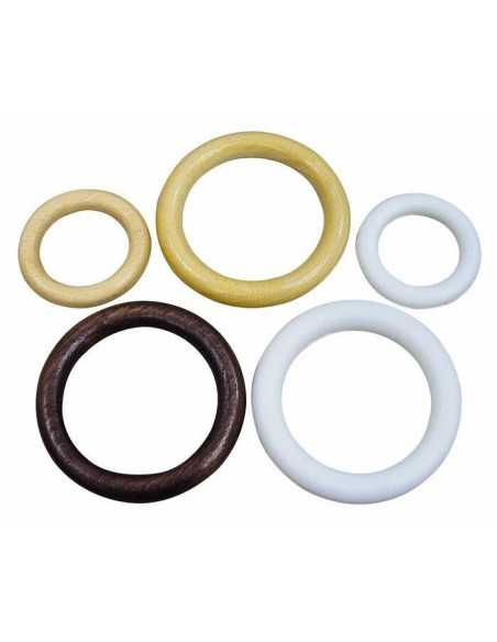 ANELLO SCORRITENDA LEGNO NOCE - Senza Marca | Utensili Store