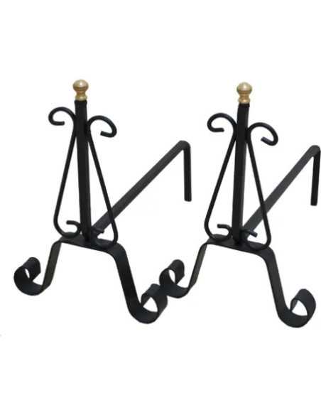 ALARI IN FERRO BATTUTO CF.2PZ - Senza Marca | Utensili Store