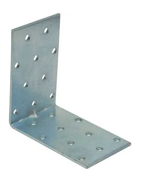 PIASTRA PER TRAVI PIEGATA 60X60MM L 50MM NERVATA ZINCATA BIANCO - Senza Marca | Utensili Store