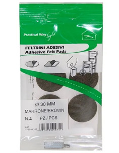 FELTRINO ADESIVO TONDO BIANCO - Senza Marca