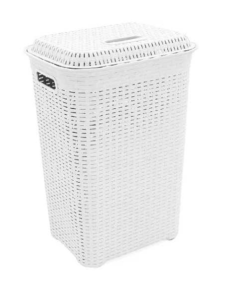PORTABIANCHERIA LT 60 RATTAN BIANCO - DUPLAST | Utensili Store