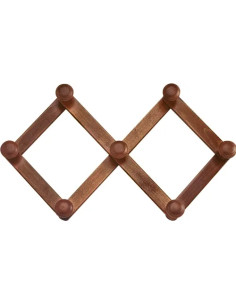 APPENDIABITI LEGNO ESTENSIBILE 7 POSTI NOCE - Senza Marca