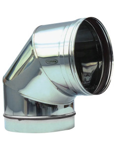 GOMITO 90° PER CANNA FUMARIA ACCIAIO INOX  - Senza Marca