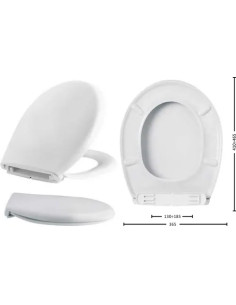 SEDILE WC BAGNO RESINA PESANTE 'BOXER' BIANCO - Senza Marca