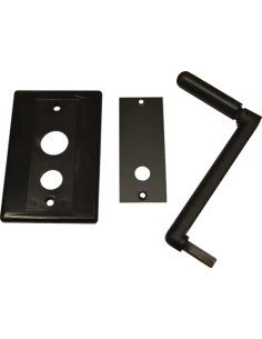 KIT MANIGLIA+PLACCA NERA PER ARGANO A FUNE INCASSO TAPPARELLA - BOLIS