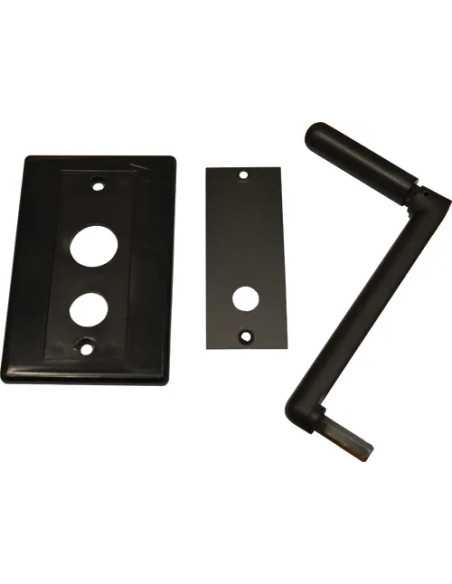 KIT MANIGLIA+PLACCA NERA PER ARGANO A FUNE INCASSO TAPPARELLA - BOLIS | Utensili Store