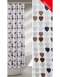 TENDA DOCCIA POLIESTERE CUORI COLORATI - FERIDRAS
