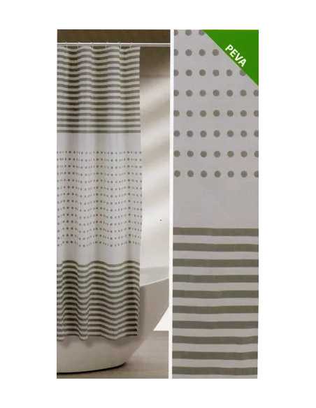 TENDA DOCCIA VINILE RIGATO TORTORA - FERIDRAS | Utensili Store