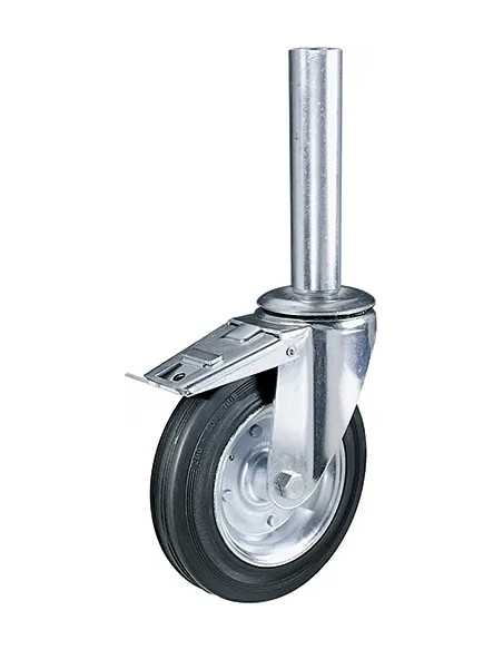 RUOTA PER PONTEGGI SUPPORTO ROTANTE CODOLO LUNGO C/FRENO ECBS/2 200 CEBO - CEBORA | Utensili Store