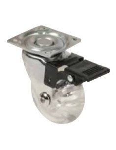 RUOTA GOMMA C/PIASTRA E FRENO - VI.TEL.