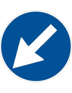 SEGNALETICA DIREZIONE OBBLIGATORIA FIG 82G CERCHIO - Senza Marca