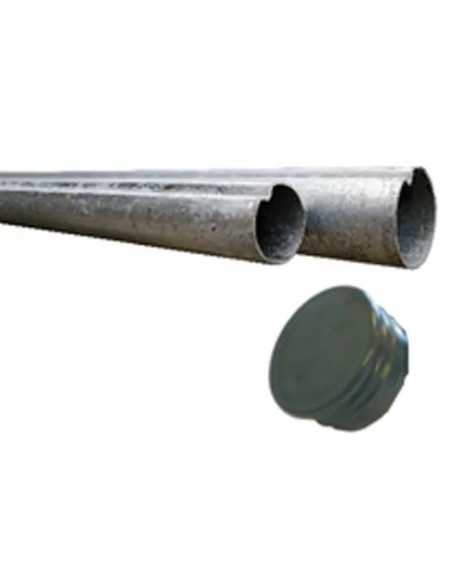 PALO PER SEGNALETICA TUBOLARE IN ACCIAIO ZINCATO C/TAPPO - Senza Marca | Utensili Store