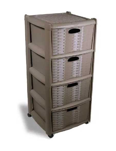 CASSETTIERA RATTAN CORTECCIA MET - DUPLAST | Utensili Store