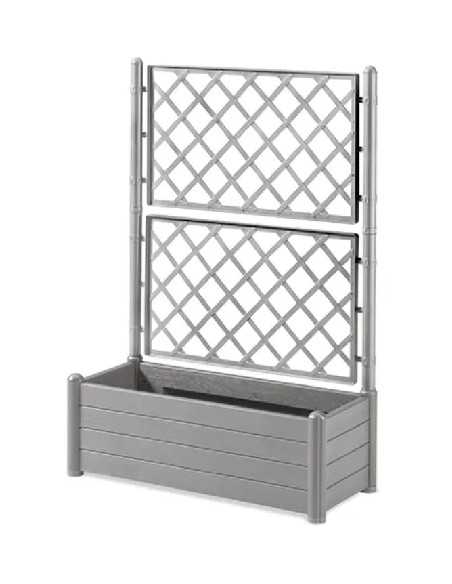 FIORIERA CON SPALLIERA GRIGIO NATURAL ITALI - STEFANPLAST | Utensili Store