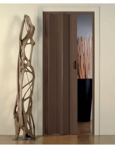 PORTA A SOFFIETTO IN PVC NOCE - FORTE