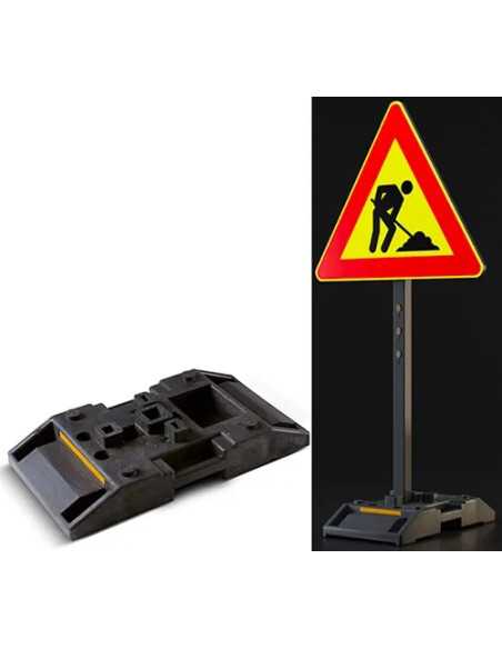 BASE DI FISSAGGIO PER PALO SEGNALETICA QUADRATO - Senza Marca | Utensili Store